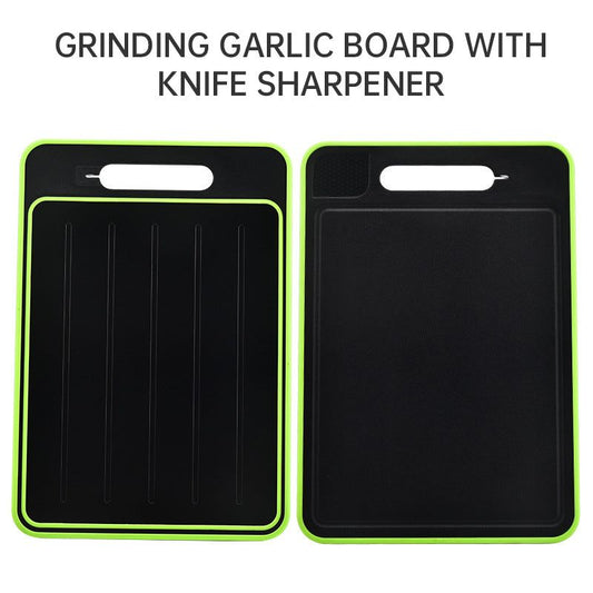 Double-Sided Quick Thawing Cutting Board: With Built-in Sharpener