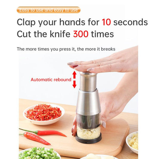 Stainless Steel Manual Patting Knife: Multifunctional Garlic Pester
