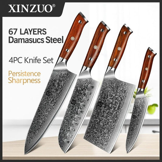 XINZUO 4-Piece Kitchen Knife Set