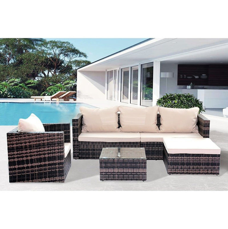 8-Piece Patio Furniture Set: All-Weather Wicker, Different Colors