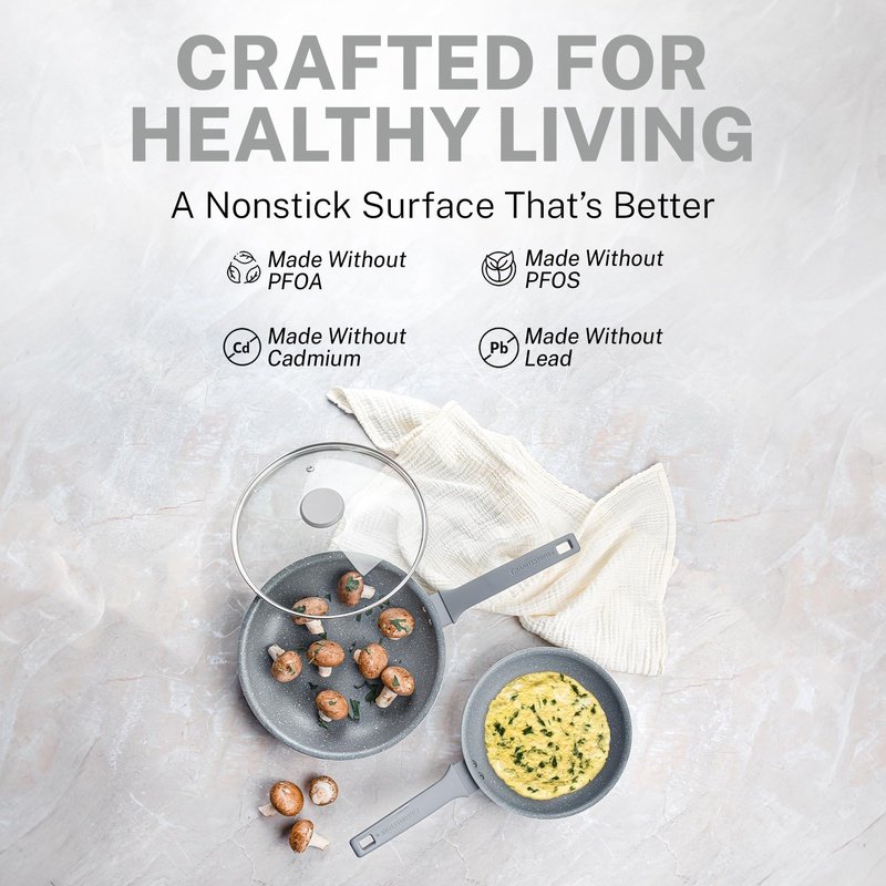 Blue 20-Piece Nonstick Cookware Set - Complete Kitchen Cookware Set with Lids + Bakeware
