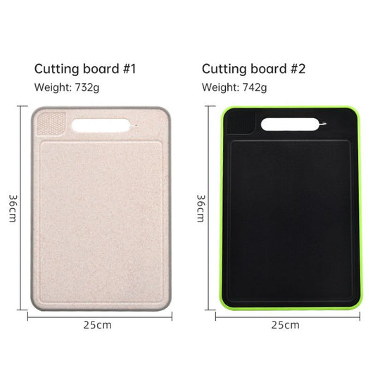 Double-Sided Quick Thawing Cutting Board: With Built-in Sharpener