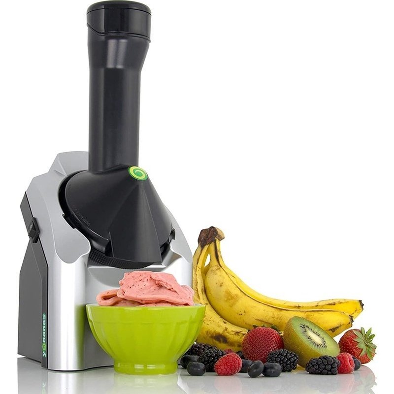 902 Classic Vegan, Dairy-Free Frozen Fruit Soft Serve Maker, Includes 36 Recipes, 200-Watts, Silver